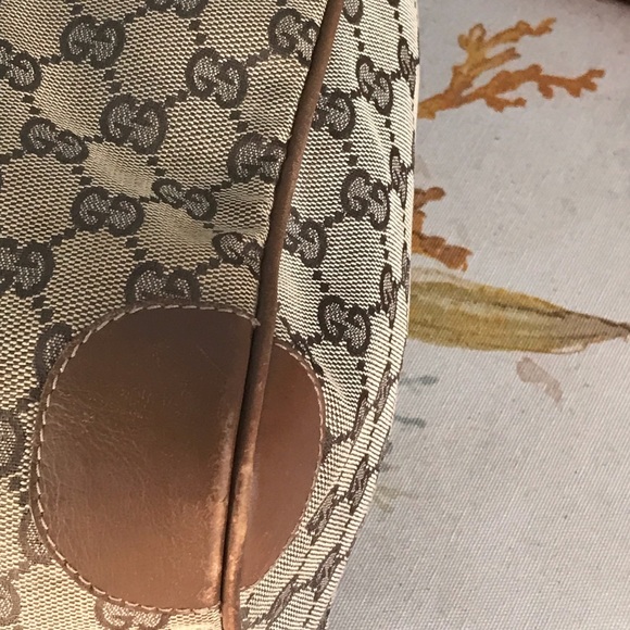 GUCCI Web Sherry Line Limited Edition Boston Bag Canvas w/Leather handles - Picture 10 of 16